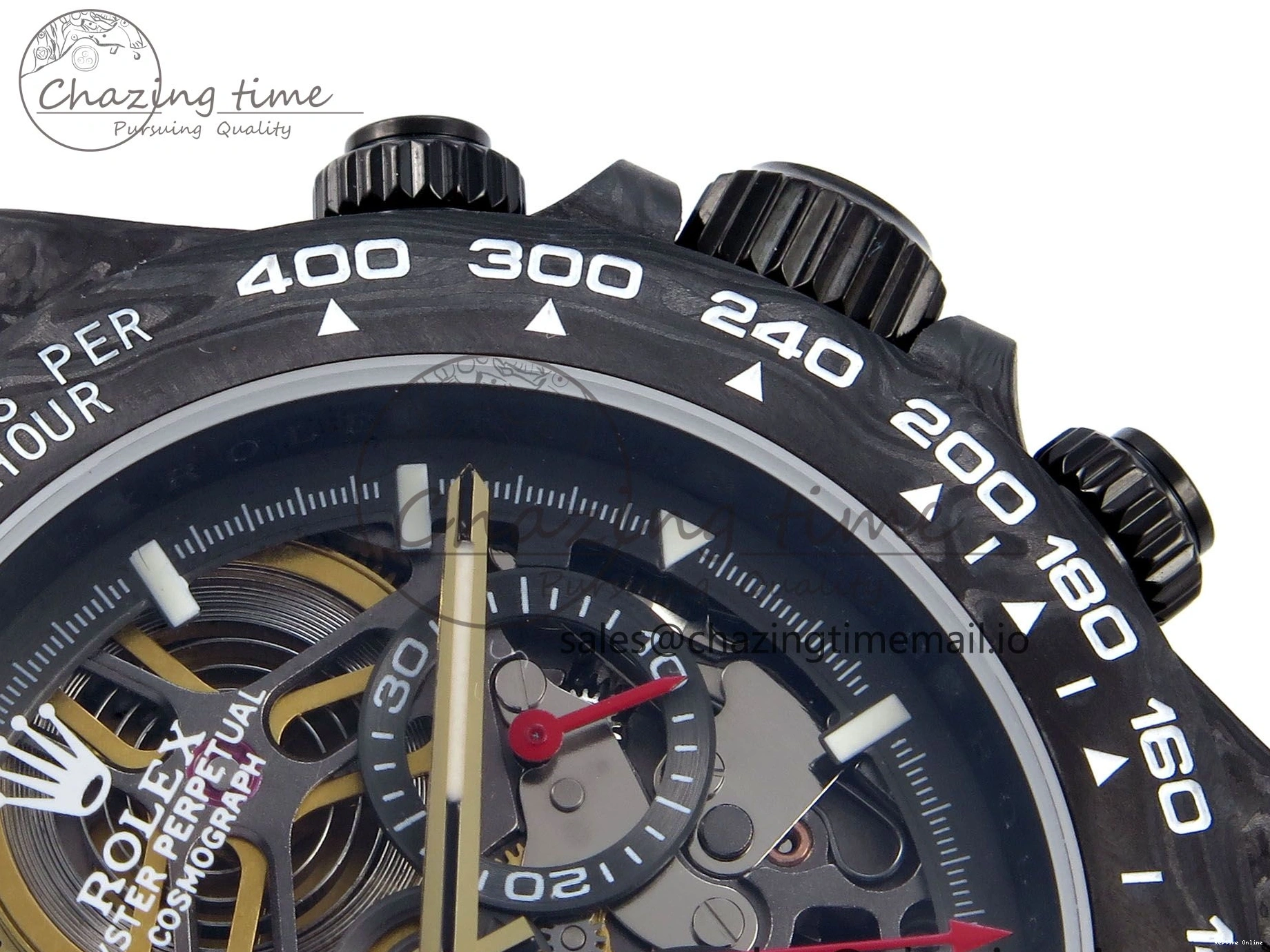 0405 Daytona Diw 40mm N6F 1:1 Best Edition Gray Skeleton Dial Red Nylon Strap DD Original 900